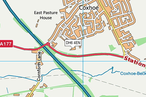 DH6 4EN map - OS VectorMap District (Ordnance Survey)