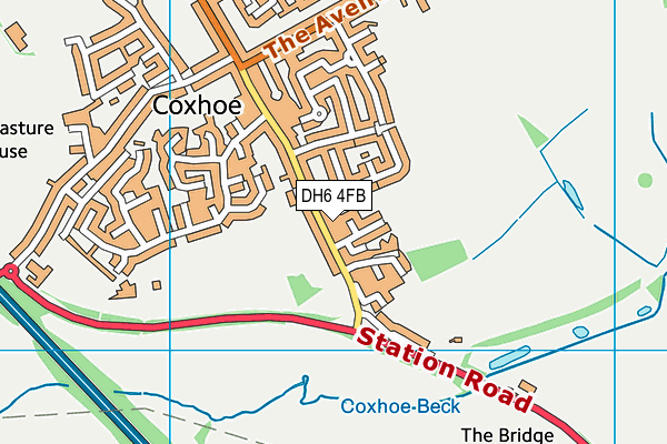 DH6 4FB map - OS VectorMap District (Ordnance Survey)