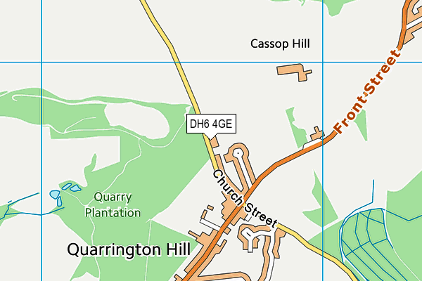 DH6 4GE map - OS VectorMap District (Ordnance Survey)