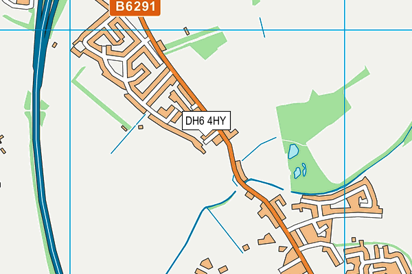 DH6 4HY map - OS VectorMap District (Ordnance Survey)