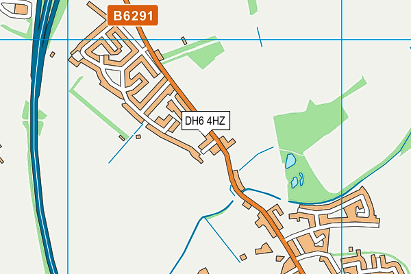 DH6 4HZ map - OS VectorMap District (Ordnance Survey)