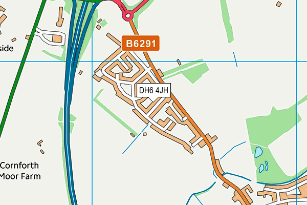 DH6 4JH map - OS VectorMap District (Ordnance Survey)