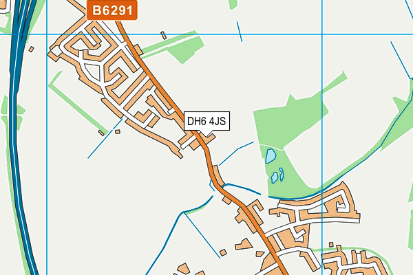 DH6 4JS map - OS VectorMap District (Ordnance Survey)