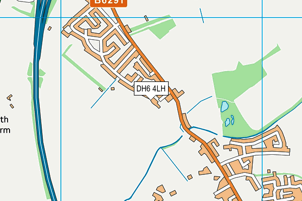 DH6 4LH map - OS VectorMap District (Ordnance Survey)