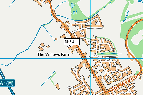 DH6 4LL map - OS VectorMap District (Ordnance Survey)