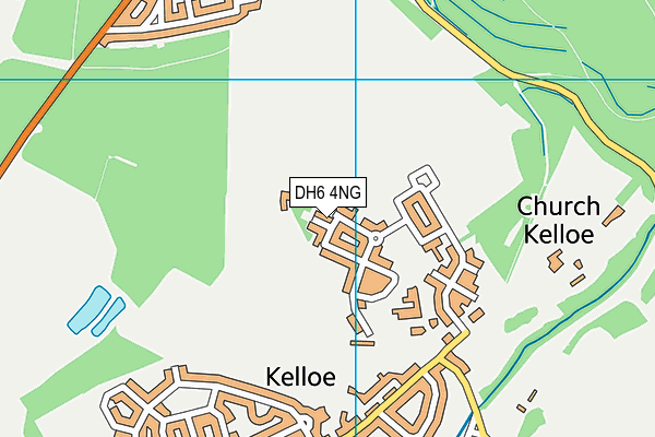 Kelloe Recreation Ground map (DH6 4NG) - OS VectorMap District (Ordnance Survey)