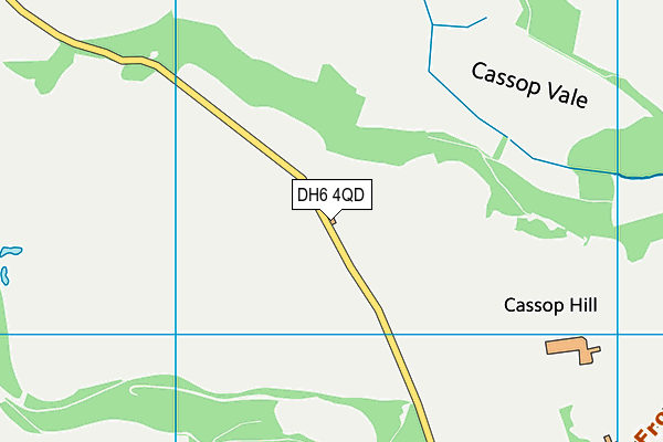 DH6 4QD map - OS VectorMap District (Ordnance Survey)