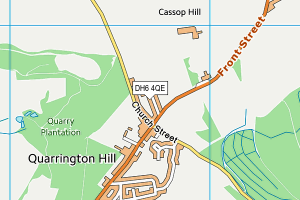 DH6 4QE map - OS VectorMap District (Ordnance Survey)
