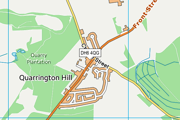 DH6 4QG map - OS VectorMap District (Ordnance Survey)