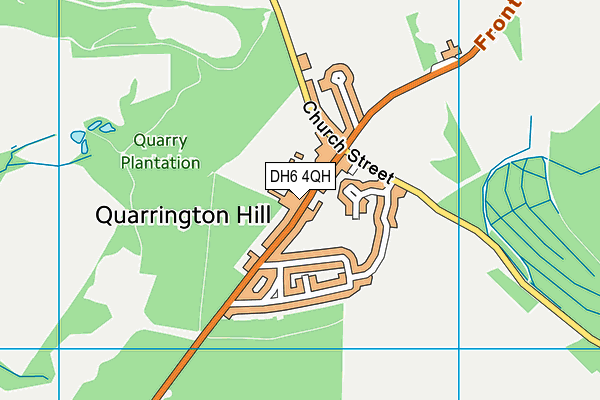 DH6 4QH map - OS VectorMap District (Ordnance Survey)