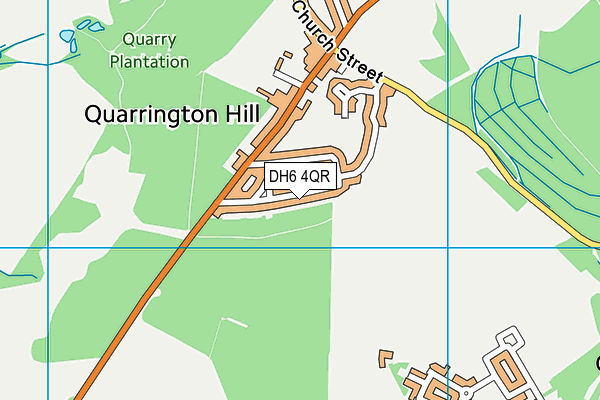 DH6 4QR map - OS VectorMap District (Ordnance Survey)