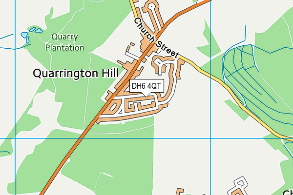 DH6 4QT map - OS VectorMap District (Ordnance Survey)
