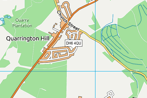 DH6 4QU map - OS VectorMap District (Ordnance Survey)