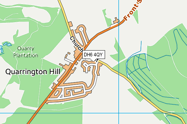 DH6 4QY map - OS VectorMap District (Ordnance Survey)