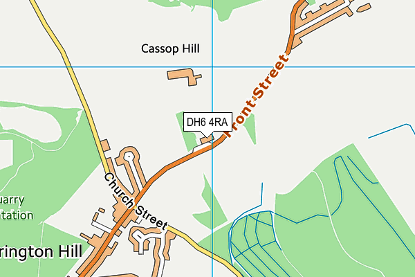 Cassop Primary School map (DH6 4RA) - OS VectorMap District (Ordnance Survey)