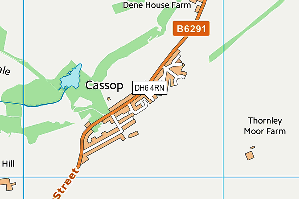 DH6 4RN map - OS VectorMap District (Ordnance Survey)