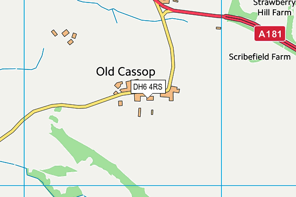 DH6 4RS map - OS VectorMap District (Ordnance Survey)