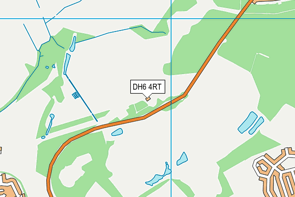 DH6 4RT map - OS VectorMap District (Ordnance Survey)