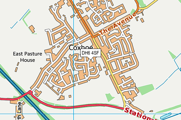 DH6 4SF map - OS VectorMap District (Ordnance Survey)