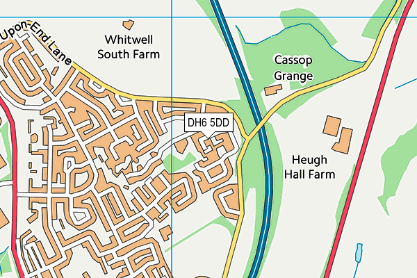 DH6 5DD map - OS VectorMap District (Ordnance Survey)