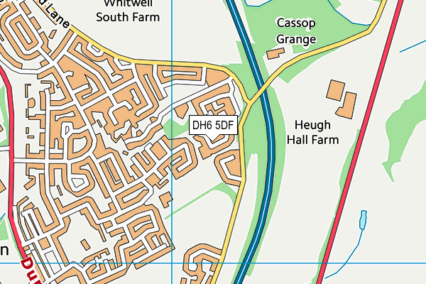 DH6 5DF map - OS VectorMap District (Ordnance Survey)