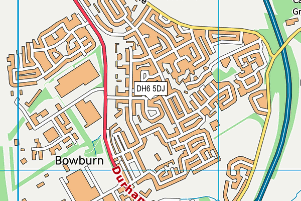 DH6 5DJ map - OS VectorMap District (Ordnance Survey)