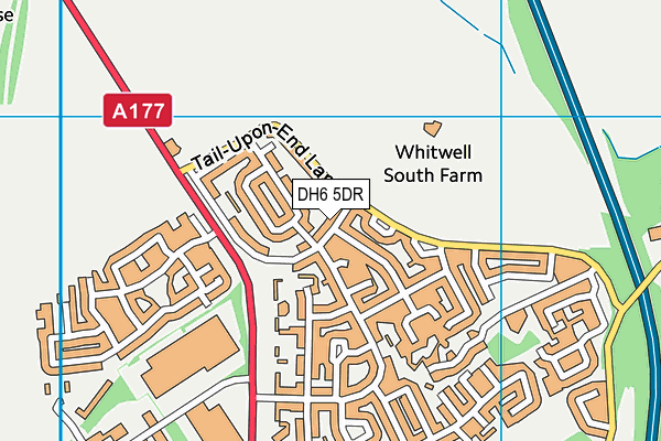 DH6 5DR map - OS VectorMap District (Ordnance Survey)