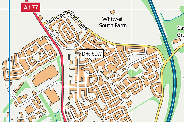 DH6 5DW map - OS VectorMap District (Ordnance Survey)