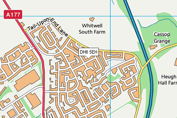DH6 5EH map - OS VectorMap District (Ordnance Survey)