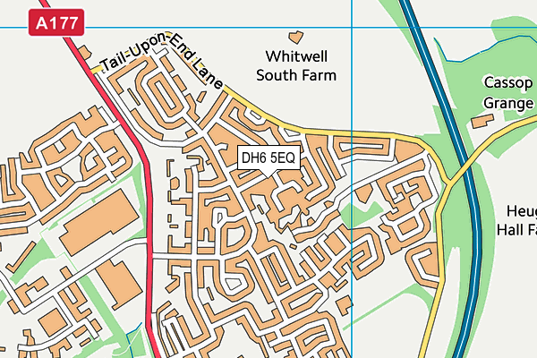 DH6 5EQ map - OS VectorMap District (Ordnance Survey)