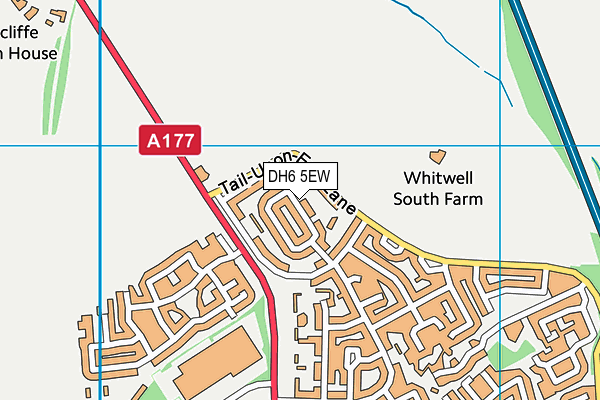 DH6 5EW map - OS VectorMap District (Ordnance Survey)