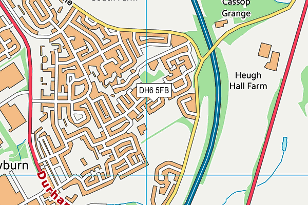 DH6 5FB map - OS VectorMap District (Ordnance Survey)
