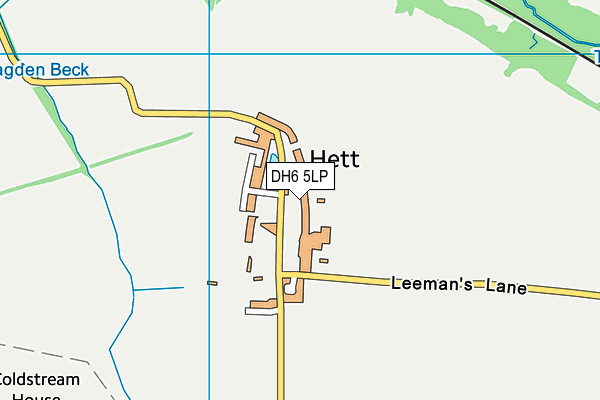 DH6 5LP map - OS VectorMap District (Ordnance Survey)