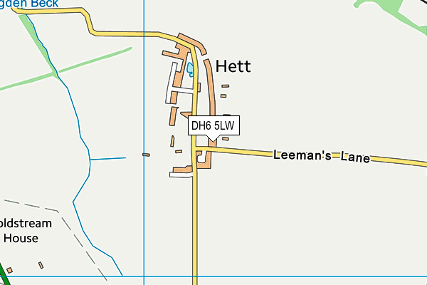 DH6 5LW map - OS VectorMap District (Ordnance Survey)