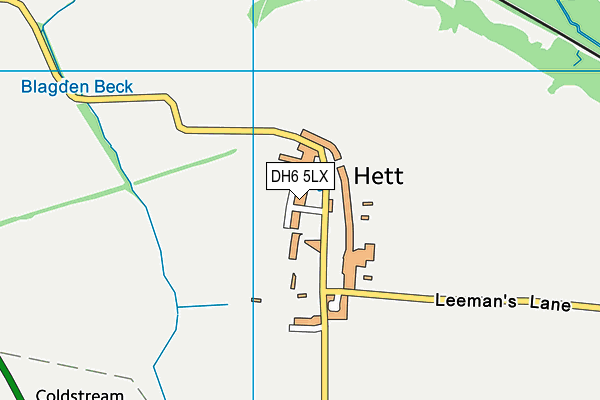 DH6 5LX map - OS VectorMap District (Ordnance Survey)