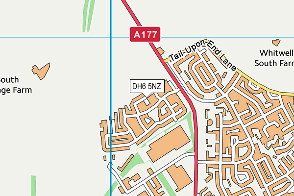 DH6 5NZ map - OS VectorMap District (Ordnance Survey)