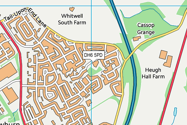 DH6 5PD map - OS VectorMap District (Ordnance Survey)