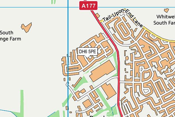 DH6 5PE map - OS VectorMap District (Ordnance Survey)