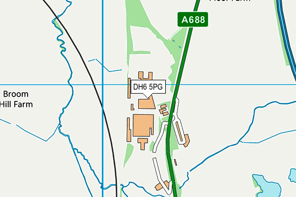 DH6 5PG map - OS VectorMap District (Ordnance Survey)