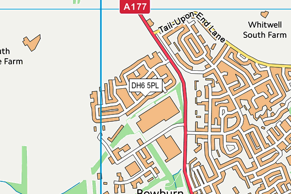 DH6 5PL map - OS VectorMap District (Ordnance Survey)
