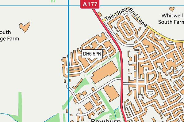 DH6 5PN map - OS VectorMap District (Ordnance Survey)