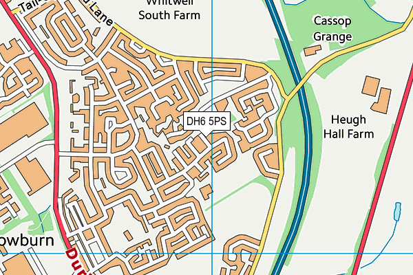 DH6 5PS map - OS VectorMap District (Ordnance Survey)