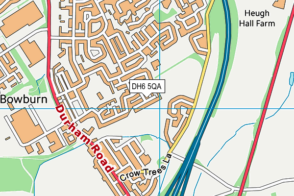DH6 5QA map - OS VectorMap District (Ordnance Survey)