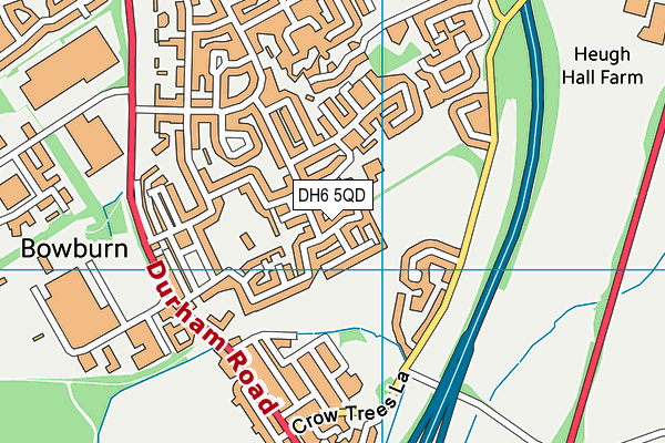 Bowburn Park map (DH6 5QD) - OS VectorMap District (Ordnance Survey)