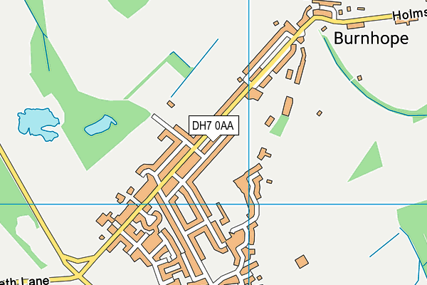 DH7 0AA map - OS VectorMap District (Ordnance Survey)