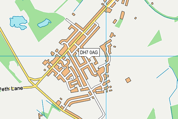 DH7 0AG map - OS VectorMap District (Ordnance Survey)
