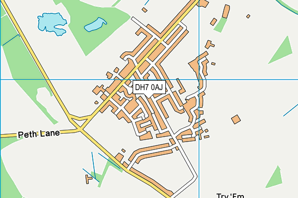 DH7 0AJ map - OS VectorMap District (Ordnance Survey)