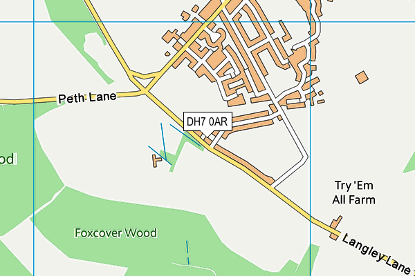 DH7 0AR map - OS VectorMap District (Ordnance Survey)