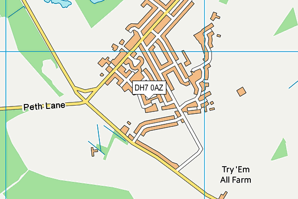 DH7 0AZ map - OS VectorMap District (Ordnance Survey)