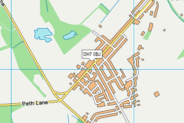 DH7 0BJ map - OS VectorMap District (Ordnance Survey)